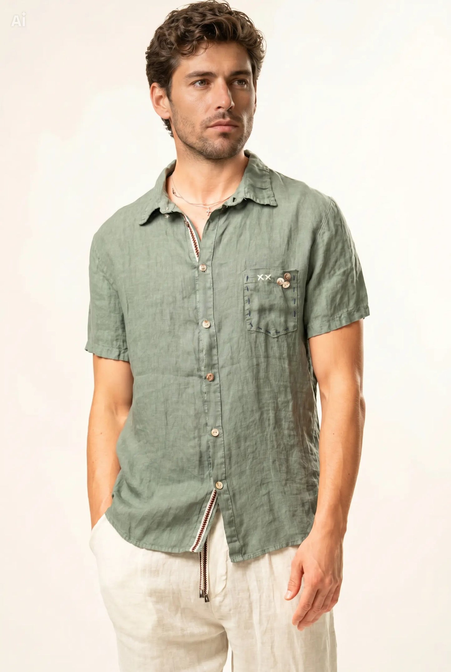 Camicia 100% lino