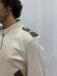 Bomber in cotone tencel con contrasti in eco pelle