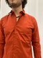 Camicia Slim Fit Rosso Intenso
