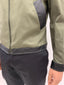 Bomber in cotone tencel con contrasti in eco pelle