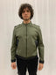 Bomber in cotone tencel con contrasti in eco pelle