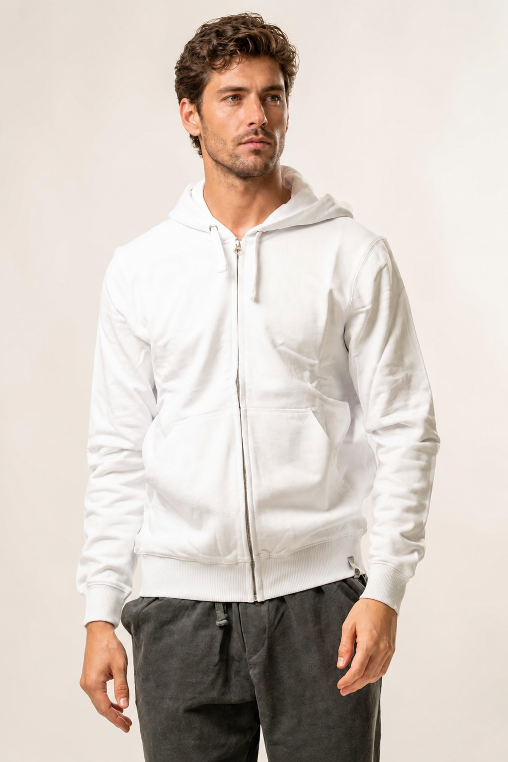 Felpa con zip e cappuccio