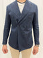 Blazer Doppiopetto Lino Blu Navy