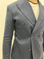 Blazer Doppiopetto Lino Blu Navy