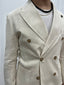 Blazer Doppiopetto Lino Beige