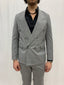 Abito Doppiopetto Grigio Elegante – Stile Sartoriale e Taglio Slim