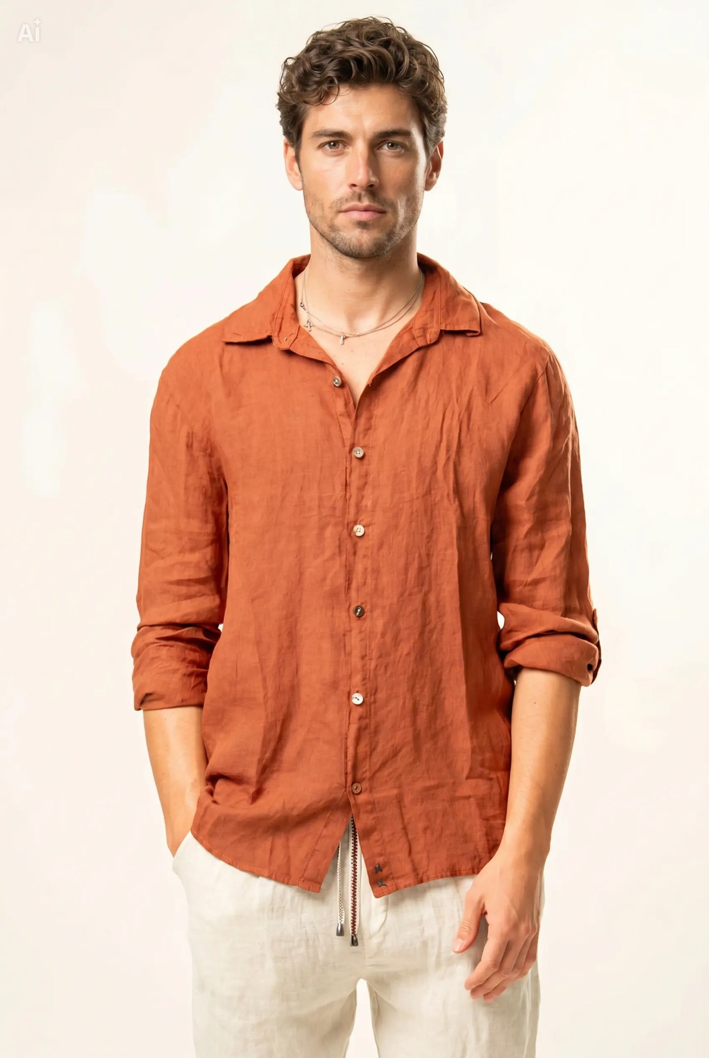 Camicia 100% lino