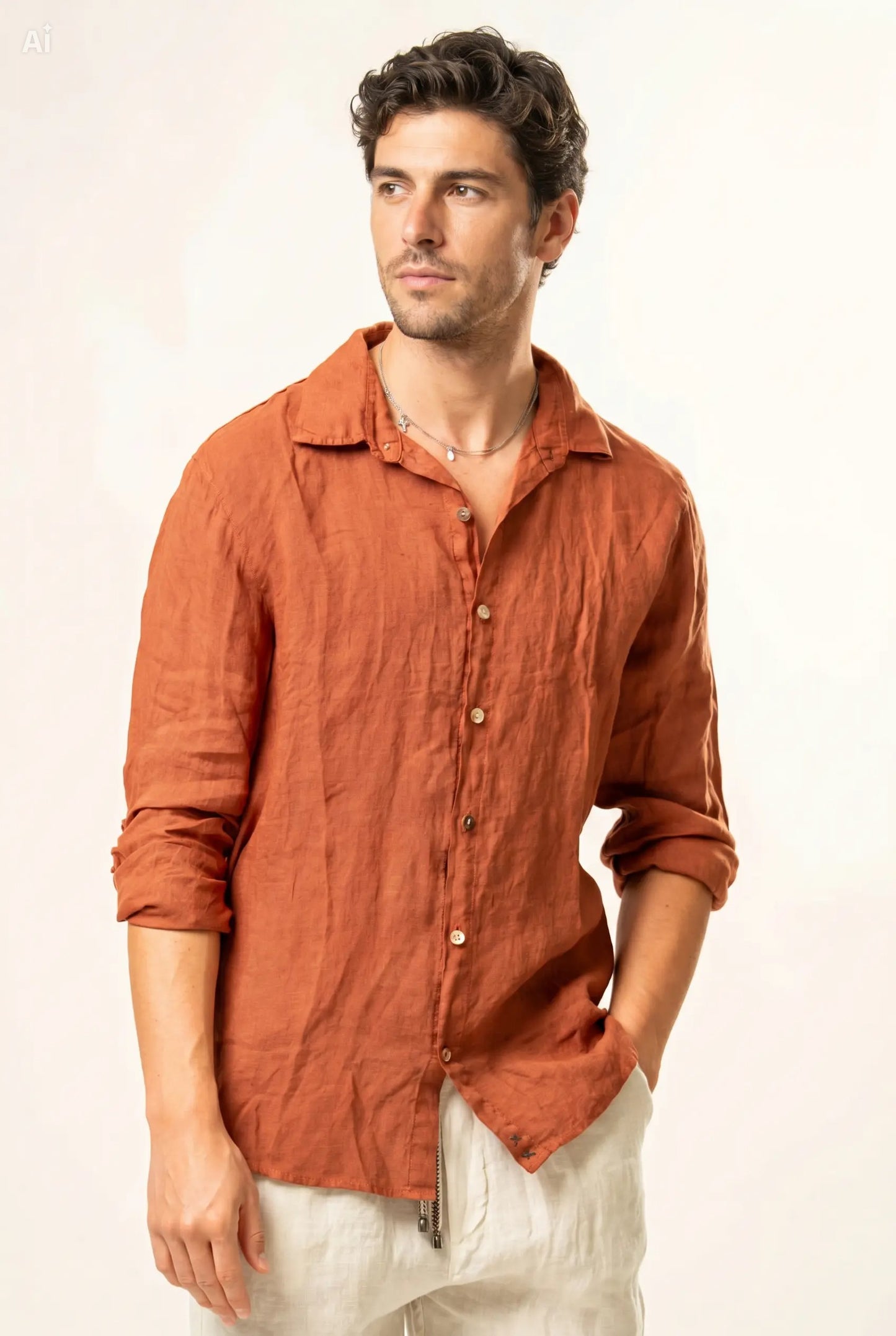 Camicia 100% lino