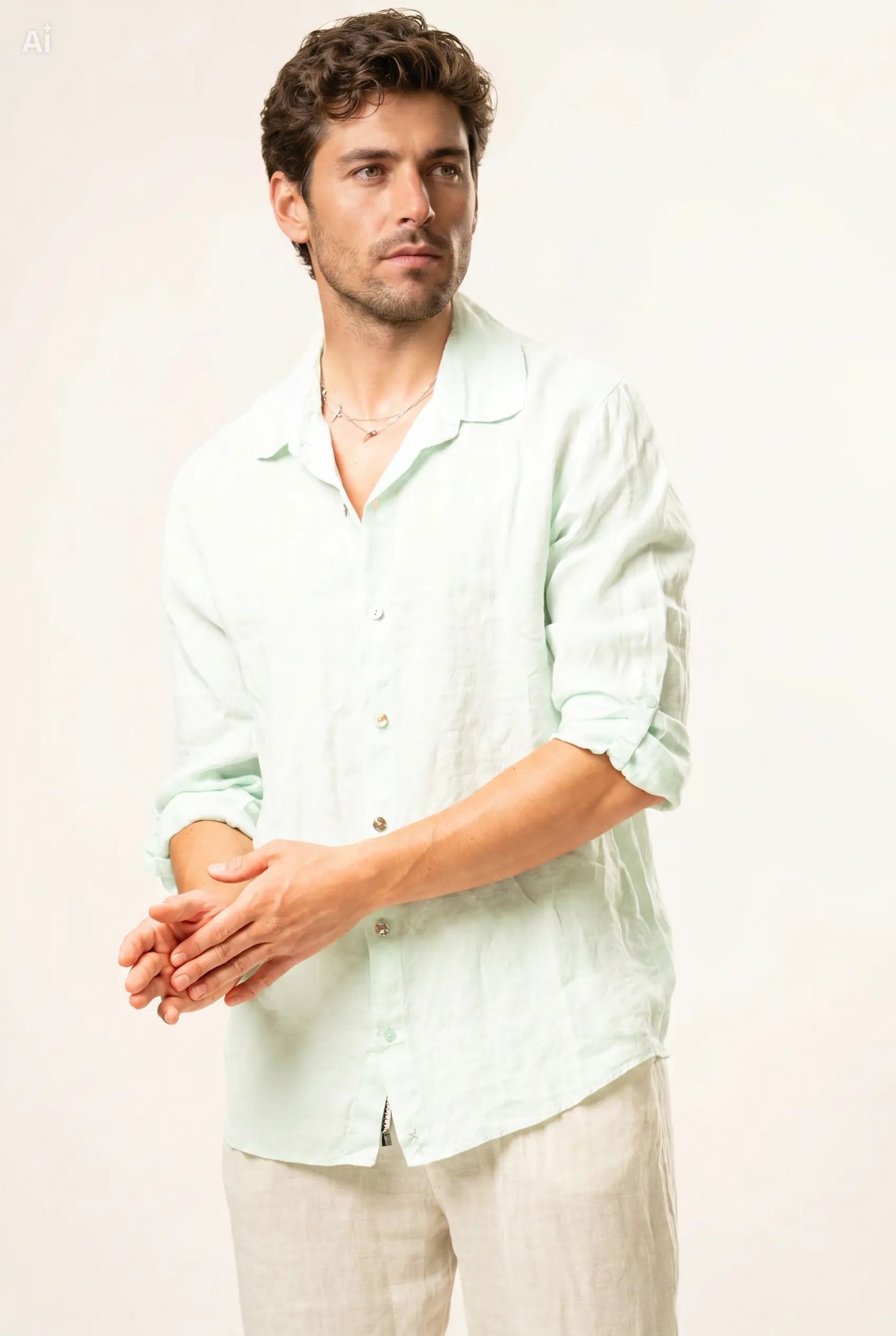 Camicia 100% lino