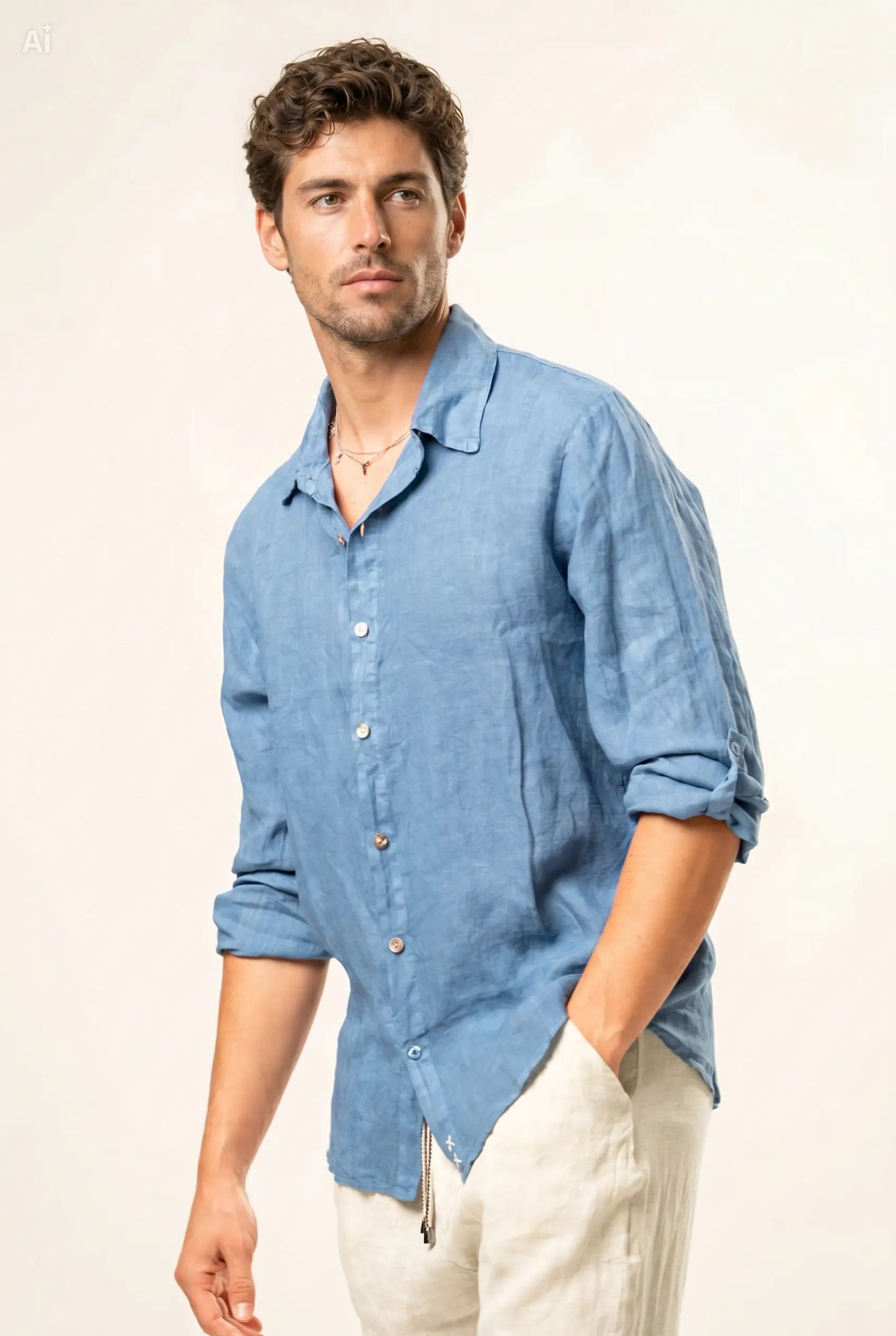 Camicia 100% lino