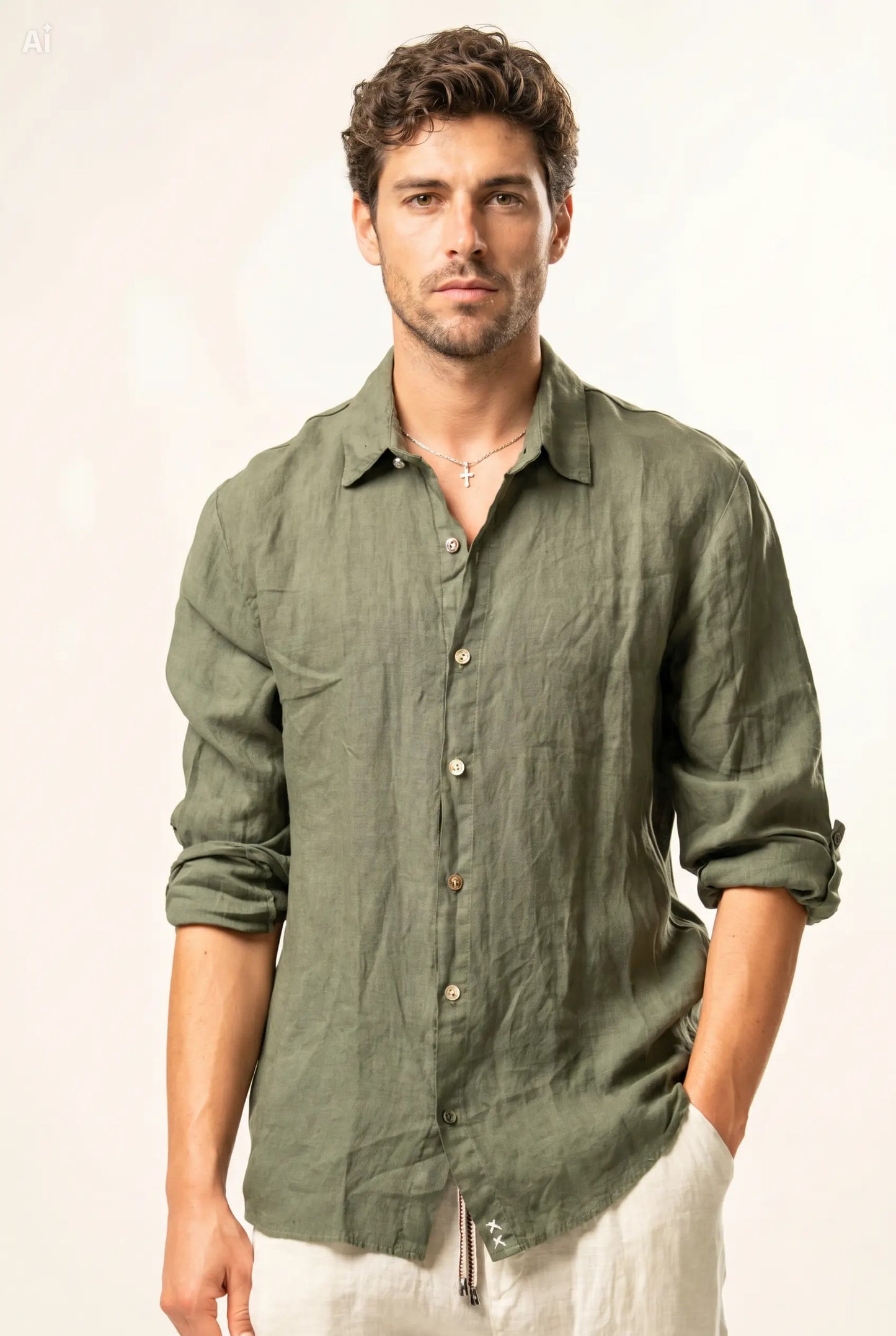 Camicia 100% lino