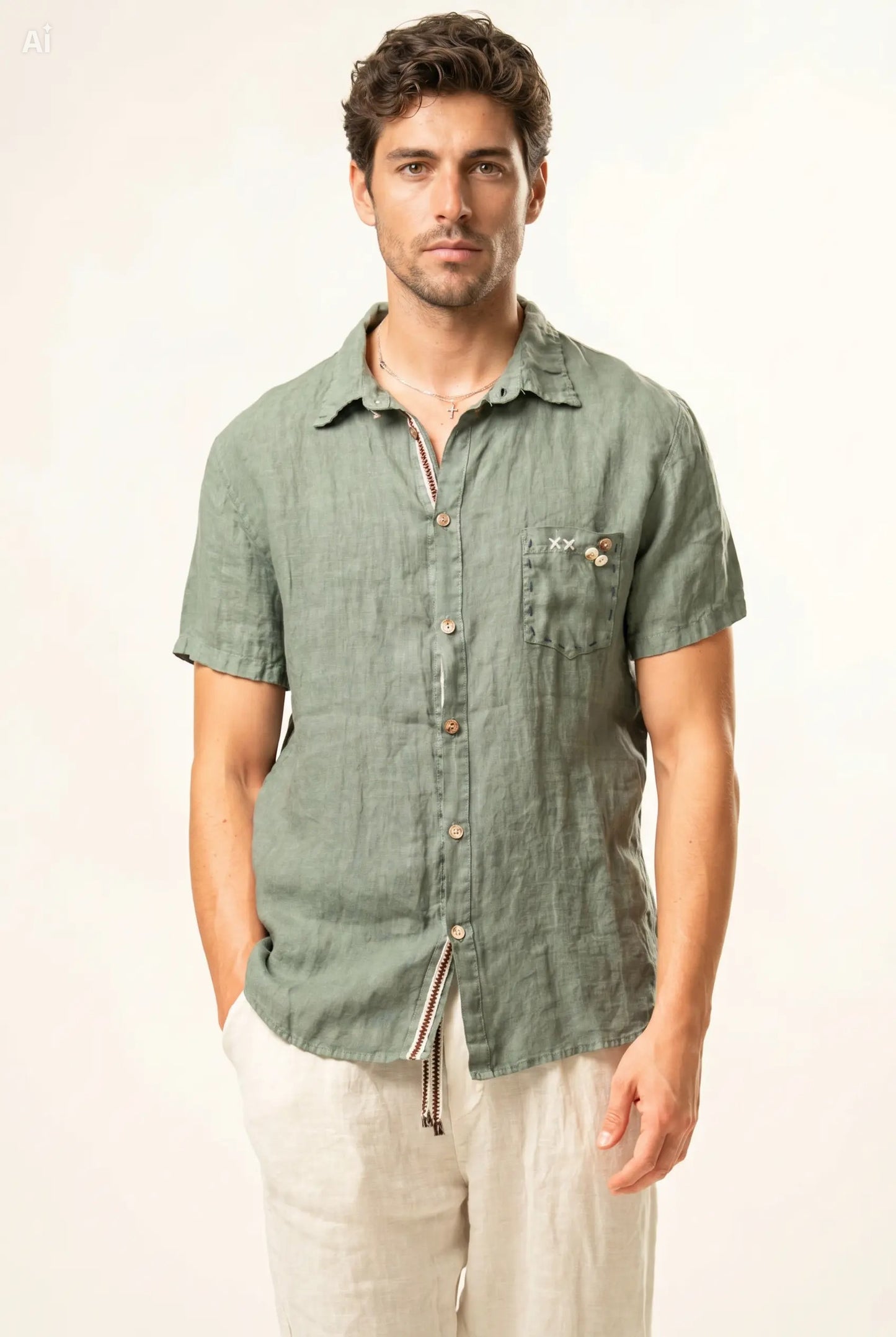Camicia 100% lino