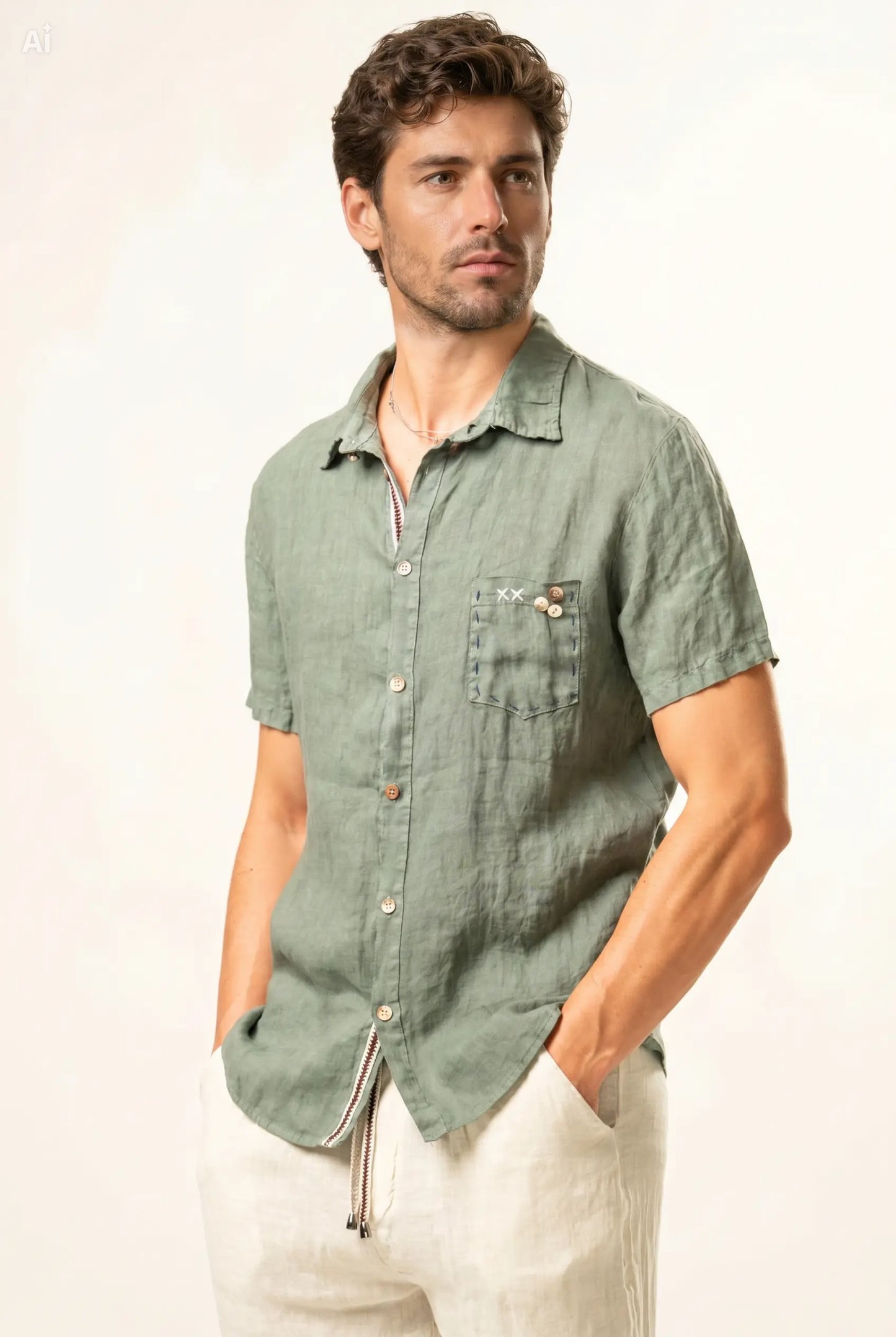 Camicia 100% lino