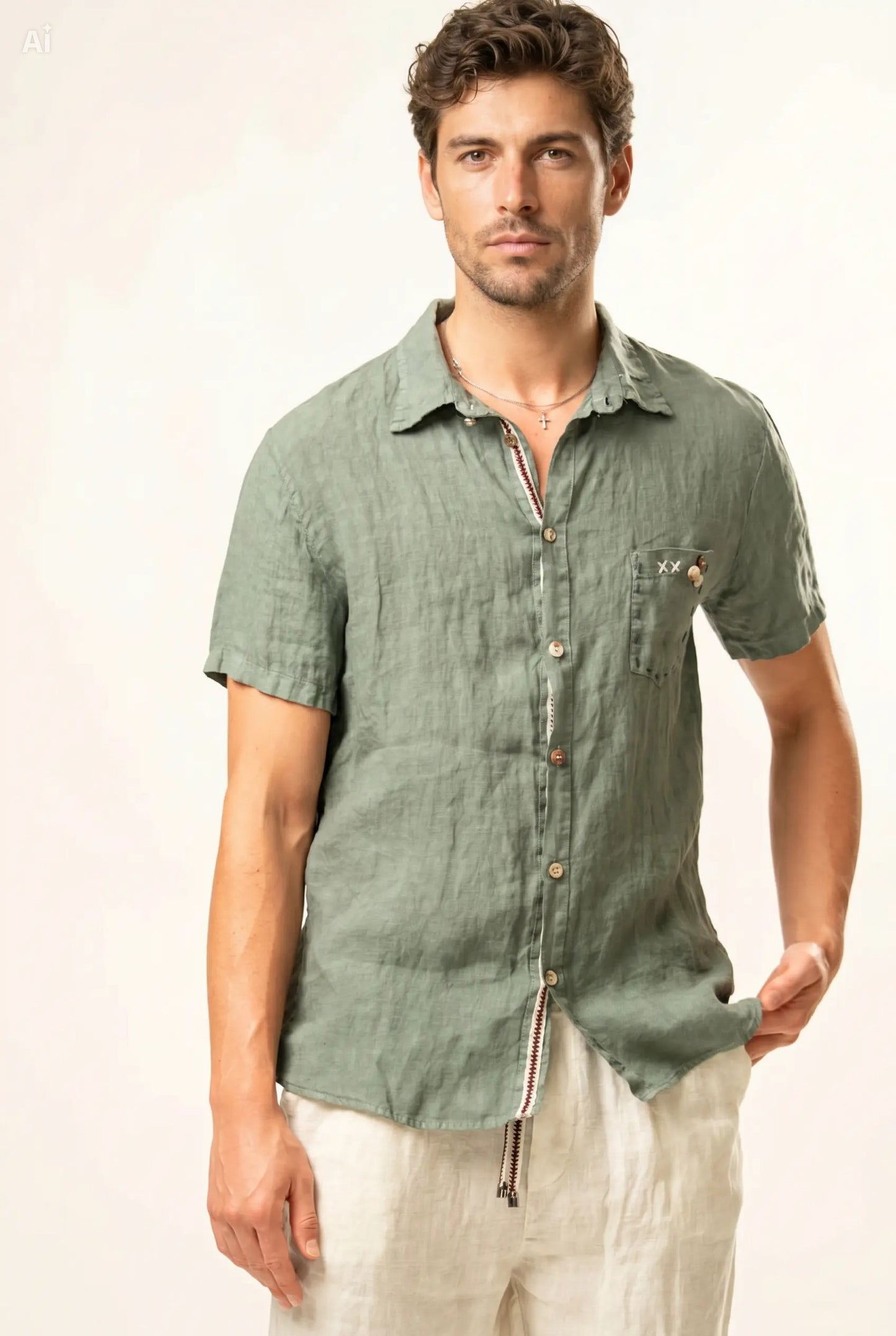 Camicia 100% lino