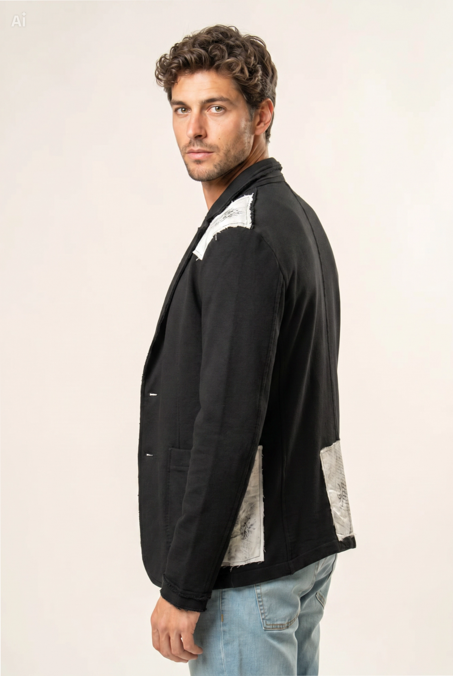 Giacca con patch 100% cotone